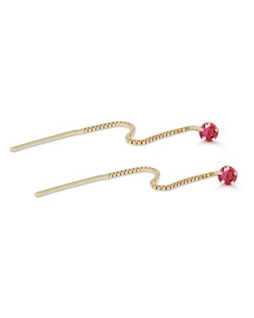 Kultaiset ketjukorvakorut, pinkki 23-1029pink