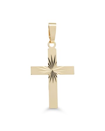 Gold  Kreuzen Anhänger 17 mm 26-1002