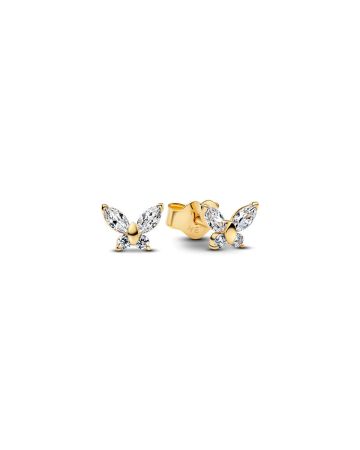 Pandora 14k Gold-Plated Butterfly Stud Ohrringe 264264C01