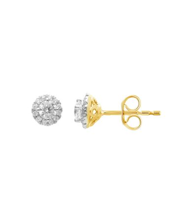 Brilliant Star Labor-Diamantohrringe L-ER-74673-075 YG