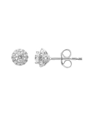 Brilliant Star Labor-Diamantohrringe L-ER-74673-075 WG