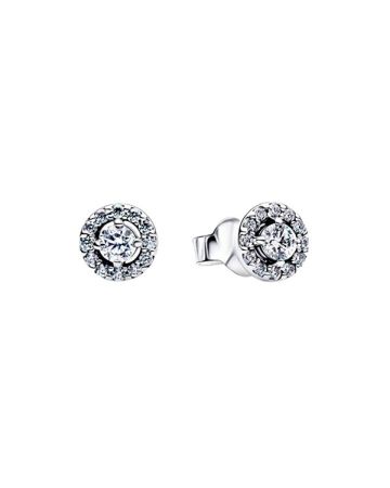 Pandora Round Pavé Halo Stud korvakorut 293019C01