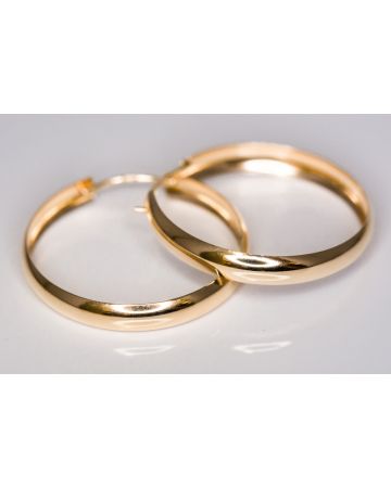 Kultaiset rengaskorvakorut 3 x 20 mm 30008