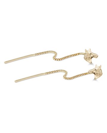 Kultaiset ketjukorvakorut, hevonen 3138312