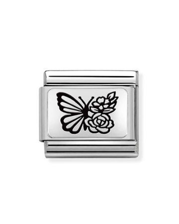 Nomination Classic Butterfly and Flowers 330111/22