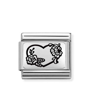 Nomination Classic Heart and Flowers 330111/28