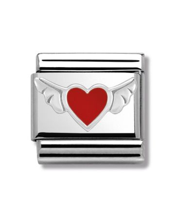 Nomination Classic Hopea Punainen Sydän Siivet 330202/01