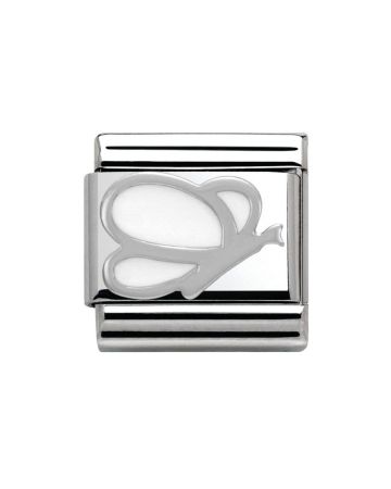 Nomination Classic Hopea Valkoinen Perhonen 330202/02