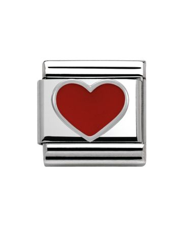 Nomination Classic Hopea Punainen Sydän 330202/17