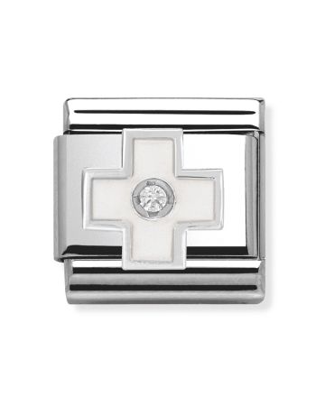Nomination Classic Hopea ZK Valkoinen Risti 330305/04