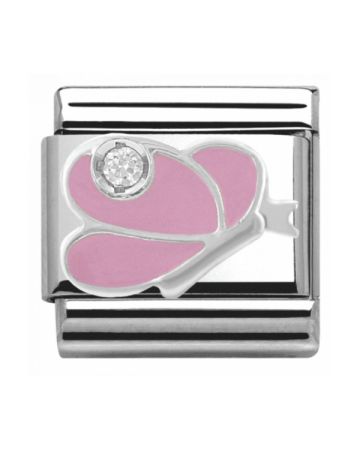 Nomination Classic Hopea ZK Vaaleanpunainen Perhonen 330305/07