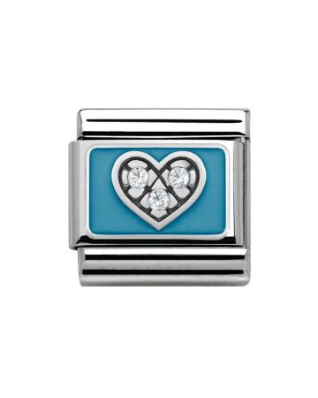 Nomination Classic Hopea ZK Sydän Vaaleansininen 330306/07