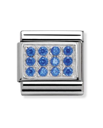 Nomination Classic Hopea ZK Sininen Pavé 330307/04