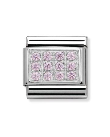 Nomination Classic Hopea ZK Vaaleanpunainen Pavé 330307/06