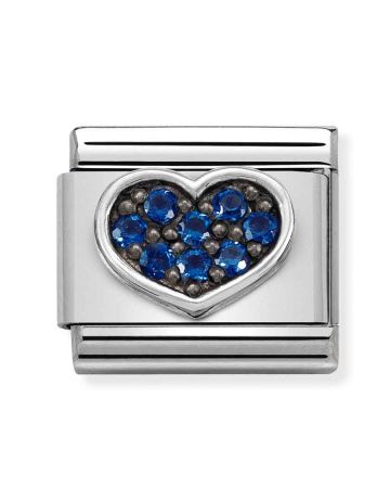 Nomination Silver Sydän, sininen 330323/08