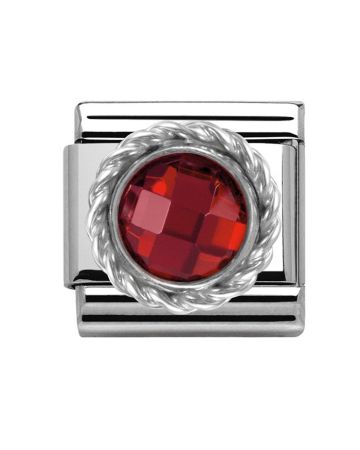 Nomination Classic Silvershine / punainen kivi 330601/005