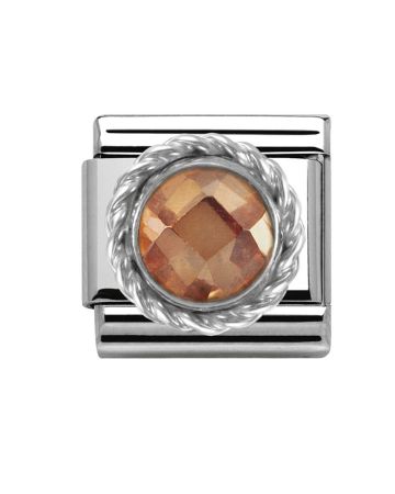 Nomination Classic Silvershine / ruskea kivi 330601/024