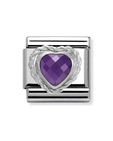 Nomination Classic Hopea Violetti Zirkoniasydän 330603/001