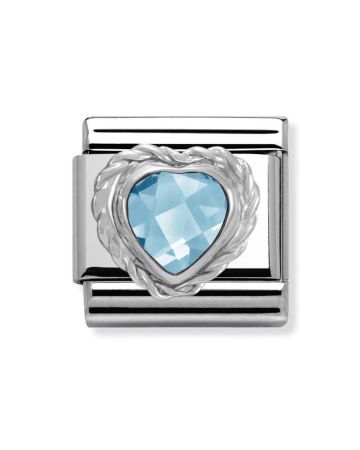 Nomination Classic Hopea Vaaleansininen Zirkoniasydän 330603/006