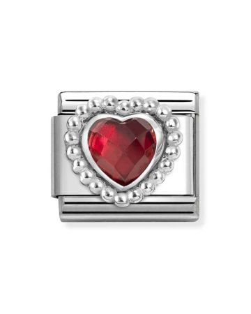 Nomination Classic Silvershine Red Heart 330606/005