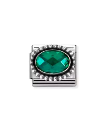 Nomination Classic Faceted Oval Emerald Green pala 330607/027