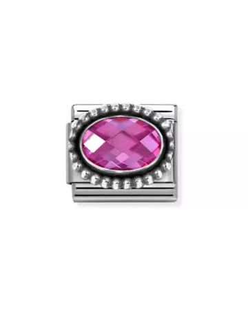 Nomination Classic Faceted Oval Fuchsia pala 330607/030
