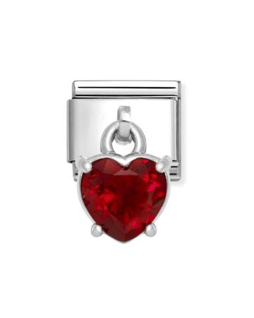 Nomination Classic Silvershine Punainen Sydän 331812/13