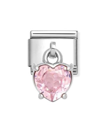 Nomination Classic Vaaleanpunainen sydän 331812/14