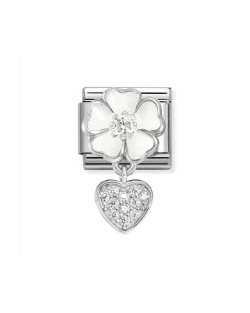 Nomination Classic White Flower Heart 331814/04