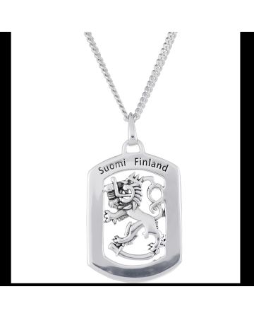 Hopeinen Suomi -kaulakoru SPC07850-00-OX