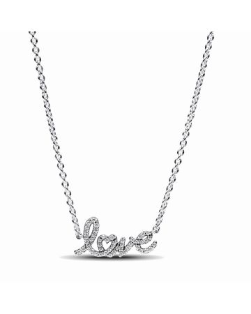 Pandora Sparkling Handwritten Love Collier kaulakoru 393076C01-1