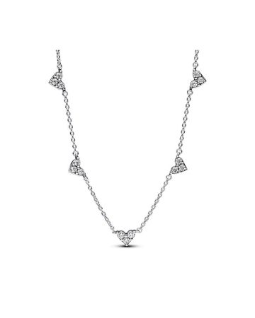 Pandora Triple Stone Heart Station Chain kaulakoru 393160C01-45-1