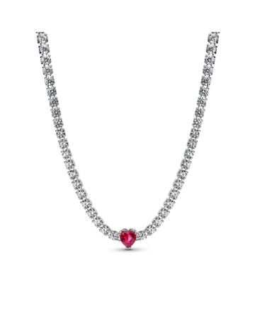 Pandora Halo Heart Choker Halskette 393549C01-40