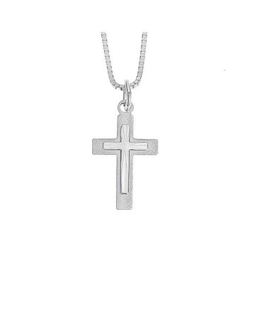 Valkokultainen ristiriipus 4-11111 WG