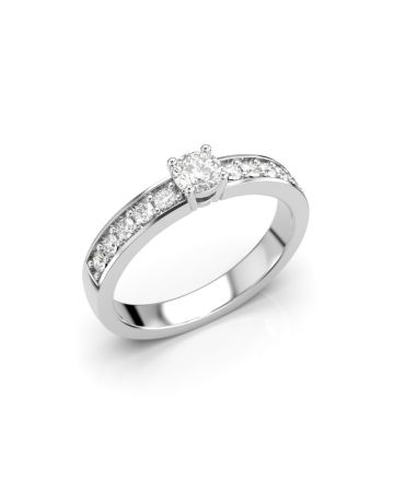 Festive Ariel Solitaire timanttisormus, valkokulta 402-040-VK