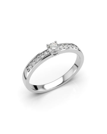 Festive Ariel Solitaire timanttisormus, platina 405-022-PT