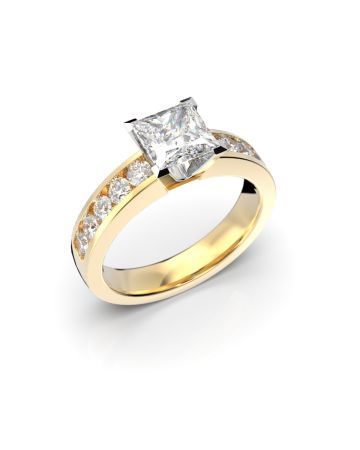 Festive Wanajatar Princess timanttisormus, kelta- ja valkokulta 408-150-KV