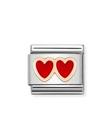 Nomination Classic Double Heart 430202/13