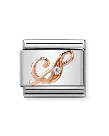 NOM TER 9K ROSE GOLD LETTERS S