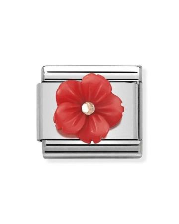 Nomination Rosegold Flower, punainen 430510/07