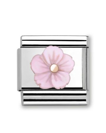 Nomination Rosegold vaaleanpunainen kukka 430510/09