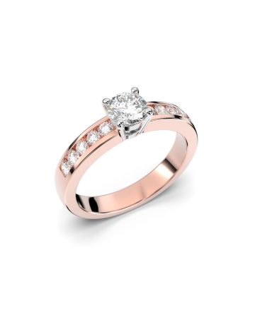 Festive Veronica timanttisormus, puna- ja valkokulta 444-065-PV