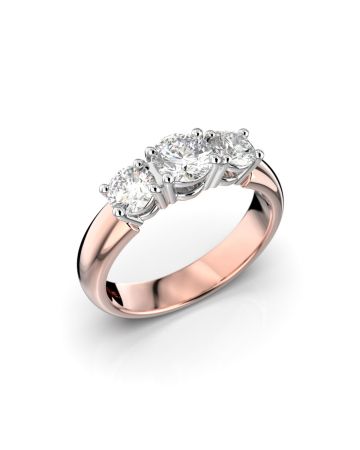 Festive Trilogy Soft timanttisormus, puna- ja valkokulta 445-100PP-PV