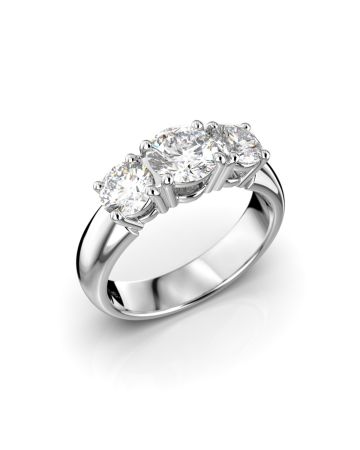 Festive Trilogy Soft timanttisormus, platina 445-150PP-PT