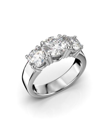 Festive Trilogy Trend timanttisormus, platina 445-200FL-PT