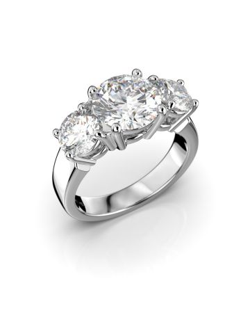 Festive Trilogy Trend timanttisormus, platina 445-340FL-PT