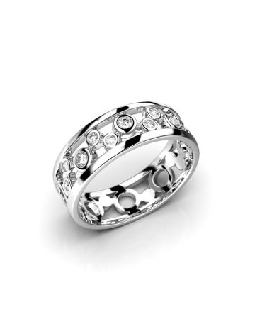 Festive Circular timanttisormus, platina 478-014-PT