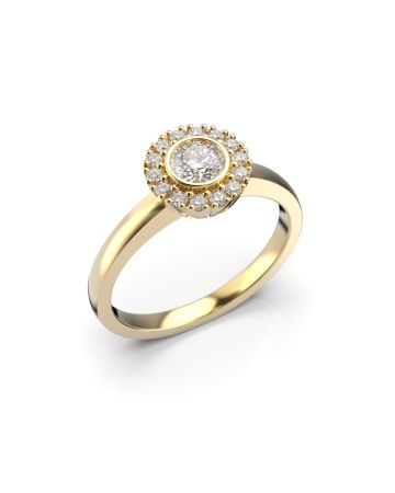 Festive Amelie timanttisormus, keltakulta 496-039-KK