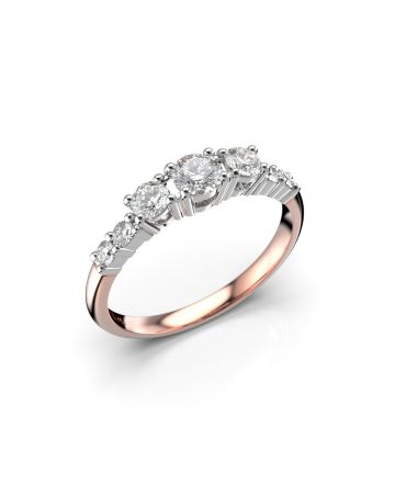 Festive Solina timanttisormus, puna- ja valkokulta 499-052-PV