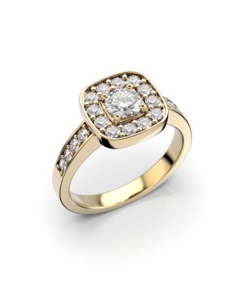 Festive Jane timanttisormus, keltakulta 504-070-KK